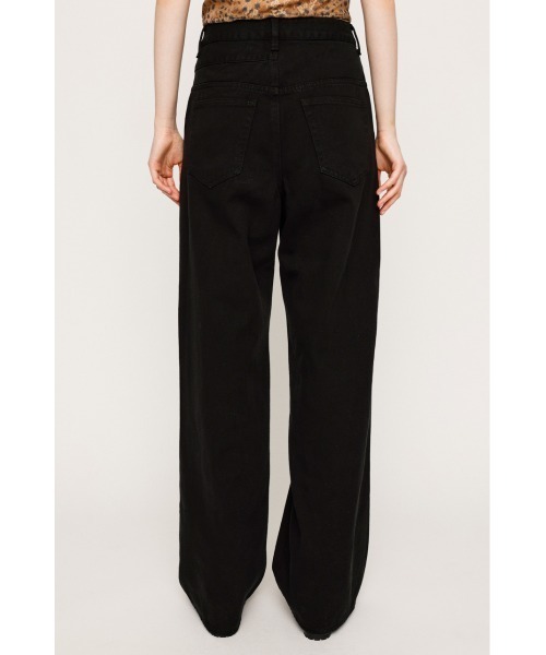 SLY（スライ）の「DOUBLE HOLE BELT STRAIGHT PT-E ダブル ホール ベルト ストレート パンツ イー（デニムパンツ・レディース・ブラック・0/1/2）」の3枚目の写真