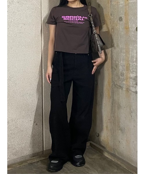 パンツ SLY DOUBLE HOLE BELT STRAIGHT PT-E SLY | DOUBLE HOLE BELT STRAIGHT パンツ (ストレート ) |SHEL
