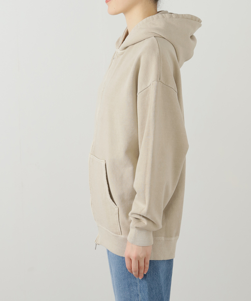 【Deuxieme Classe】 Oversized ジップ フーディー セール】Vintage Like ジップ フーディー（パーカー）｜Deuxieme