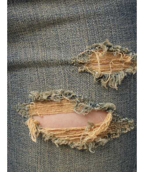 GYDA（ジェイダ）の「ハイウエストTIERED FRINGEフレアデニムパンツ（デニムパンツ・レディース・ライトブルー/インディゴブルー・X-SMALL/SMALL/MEDIUM）」の19枚目の写真