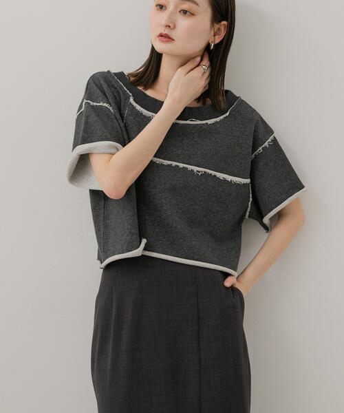 あゆみ セール】パッチワーククロップドトップ（Tシャツ/カットソー）｜SENSE