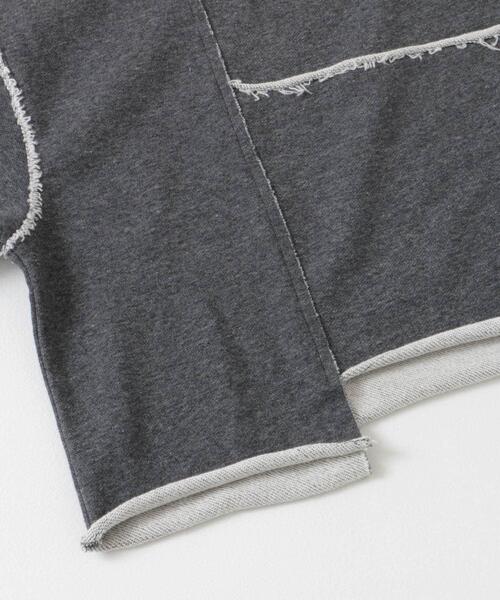 SENSE OF PLACE by URBAN RESEARCH（センスオブプレイスバイアーバンリサーチ）の「パッチワーククロップドトップ（Tシャツ/カットソー・レディース・チャコールグレー/オートミール/ライトグレー・ONE）」の10枚目の写真