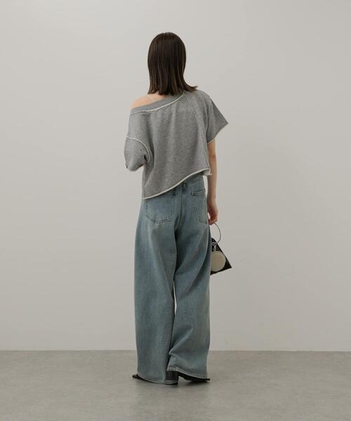 SENSE OF PLACE by URBAN RESEARCH（センスオブプレイスバイアーバンリサーチ）の「パッチワーククロップドトップ（Tシャツ/カットソー・レディース・チャコールグレー/オートミール/ライトグレー・ONE）」の20枚目の写真