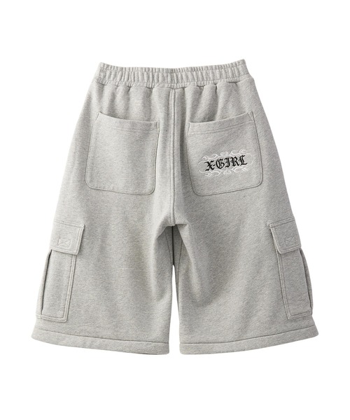 X-girl（エックスガール）の「2WAY WIDE LEG CARGO SWEAT PANTS（スウェットパンツ・レディース・アッシュ/ブラック・S/M）」の5枚目の写真