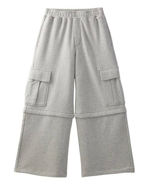 X-girl（エックスガール）の「2WAY WIDE LEG CARGO SWEAT PANTS（スウェットパンツ・レディース・アッシュ/ブラック・S/M）」の16枚目の写真