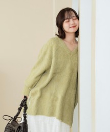 モヘアニット」に該当するニット/セーター（グリーン・カーキ