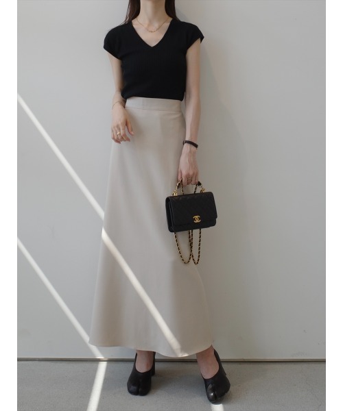 【a835】RALPH LAUREN 美品 フリル スカート 薄手 7 ベージュ Ralph Lauren ラルフローレン チノロングスカート ベージュ