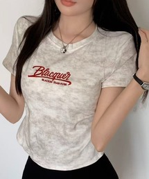 DIAVEL（ディアベル）の「【4色展開】 絞り染風フィットTシャツ ワンポイント刺繍（Tシャツ/カットソー）」