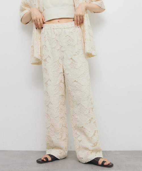 KBF（ケイビーエフ）の「ケミカルレースイージーパンツ（その他パンツ・レディース・ブラウン/アイボリー・ONE）」の3枚目の写真