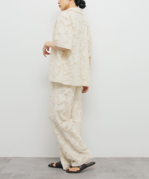 KBF（ケイビーエフ）の「ケミカルレースイージーパンツ（その他パンツ・レディース・ブラウン/アイボリー・ONE）」の6枚目の写真