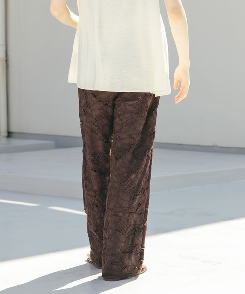 KBF（ケイビーエフ）の「ケミカルレースイージーパンツ（その他パンツ・レディース・ブラウン/アイボリー・ONE）」の10枚目の写真