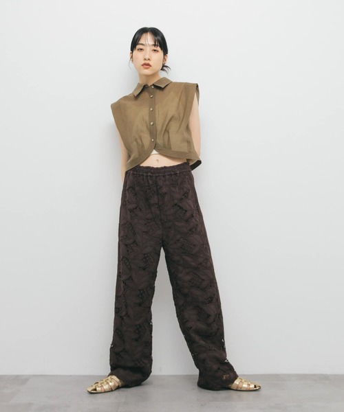 KBF（ケイビーエフ）の「ケミカルレースイージーパンツ（その他パンツ・レディース・ブラウン/アイボリー・ONE）」の17枚目の写真