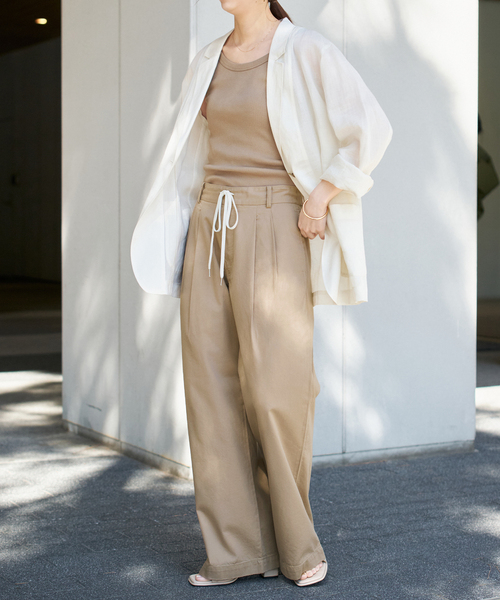 WEB限定追加》コットンレーヨンドロストフレアパンツ（その他パンツ