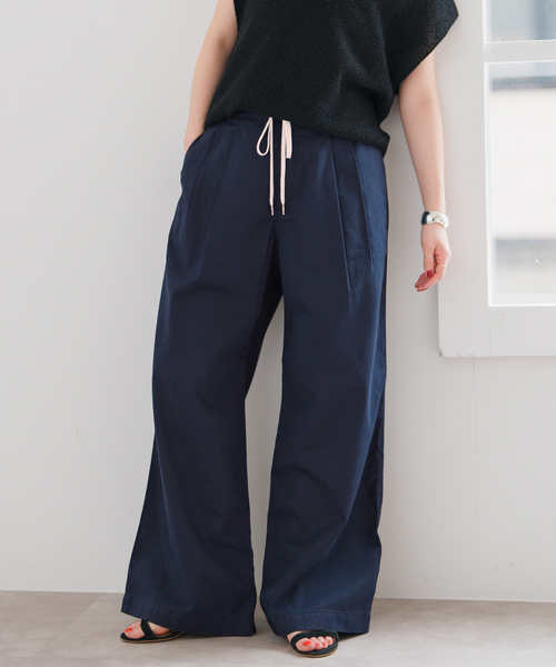 Spick&Spanコットンレーヨンドロストフレアパンツ 新品タグ付 追加予約》コットンレーヨンドロストフレアパンツ（その他パンツ