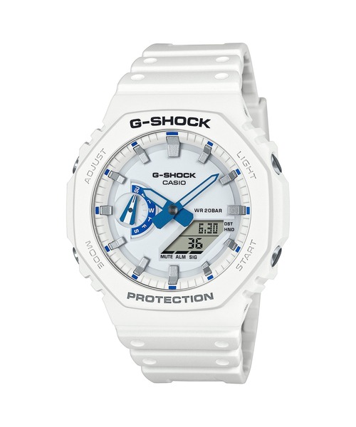G-SHOCK(ジーショック)の「HIDDEN GLOW Series / GA-2100HDS-7AJF(アナログ腕時計・メンズ・ホワイト×ブルー・FREE)」の1枚目の写真
