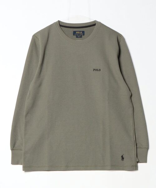 極美品 定価2,3万 RRL クルーネック長袖ワッフル L 黒系 スミクロ 極美品 定価2,3万 RRL クルーネック長袖ワッフル L 黒系 スミクロ