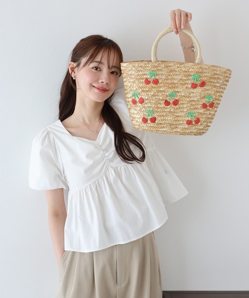 セール】フルーツ刺繍かごバッグ（かごバッグ）｜BLUEEAST