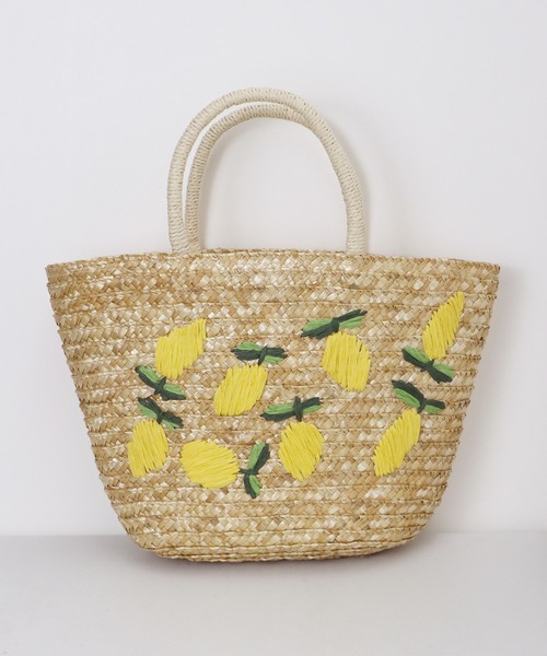 セール】フルーツ刺繍かごバッグ（かごバッグ）｜BLUEEAST