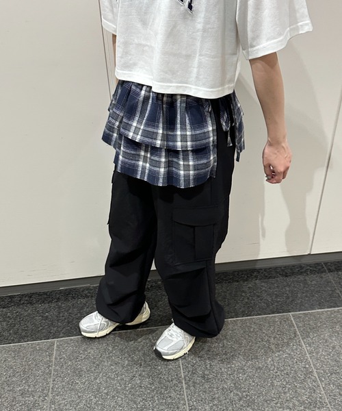 WEGO（ウィゴー）の「WEGO/チェックラップスカート（スカート・レディース・ネイビー/ブラック・FREE）」の5枚目の写真