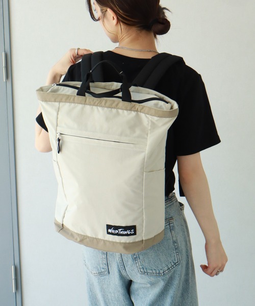 WILD THINGS(ワイルドシングス)の「【WILD THINGS/ワイルドシングス】DELFY fabric 2WAYトートリュック(容量:約13L)(バックパック/リュック・メンズ・ベージュ/グレー/ブラック/ターコイズブルー・FREE)」の21枚目の写真
