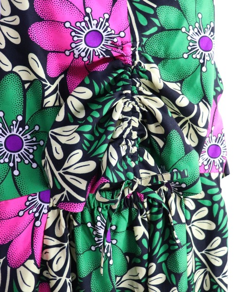moyan ecri(モヤン エクリ)の「<moyan ecri>アフリカ生地使用バックオープンロングワンピースAFRICA BACK OPEN DRESS(ワンピース・レディース・グリーン系その他/レッド系その他/パープル系その他/パープル系その他2・FREE)」の16枚目の写真