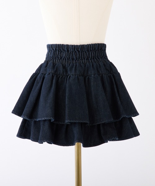 one after another NICE CLAUP(ワンアフターアナザーナイスクラップ)の「【WEB限定/REVIVAL】セットアップ対応/ティアードミニスカート(スカート・レディース・サックスブルー/ネイビー/ブラウン・FREE)」の19枚目の写真