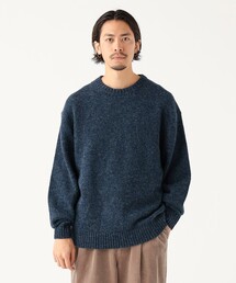 ローゲージ ウール クルーネック ニット