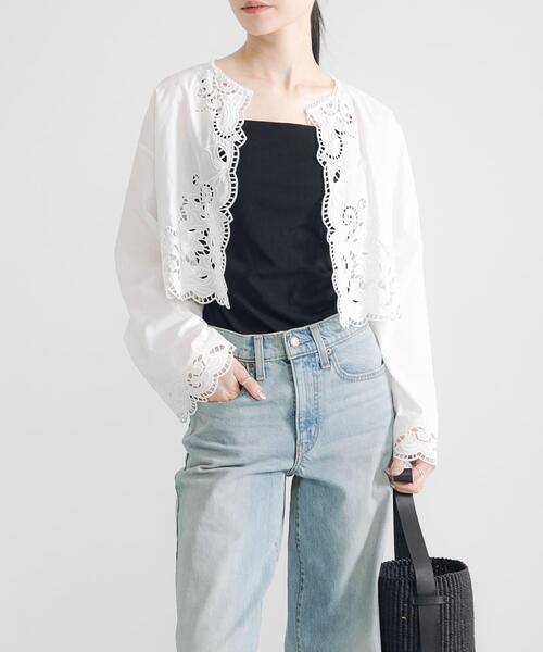 URBAN RESEARCH(アーバンリサーチ)の「カットワークレース刺繍ブラウス(シャツ/ブラウス・レディース・オフホワイト/ブラック・FREE)」の15枚目の写真