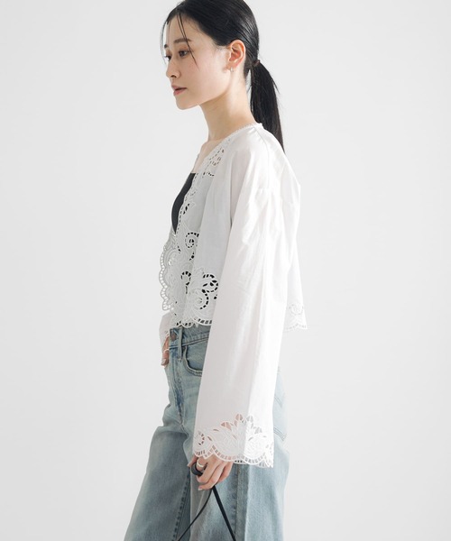 セール】カットワークレース刺繍ブラウス（シャツ/ブラウス