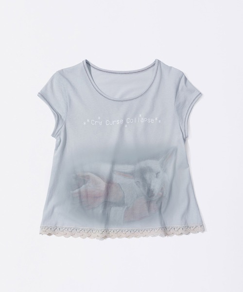 無料配送 ◆ Sculptor ◆ Lace Crop Baby Tee セール】Lace Crop Baby Tee(Tシャツ/カットソー)|SCULPTOR