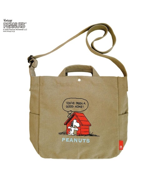 Vintage PEANUTS(ビンテージピーナッツ)の「ルートート / IP.ミディアム.2way.ピーナッツ-0J(ショルダーバッグ・レディース・アイボリー/グレー/カーキ・FREE)」の5枚目の写真