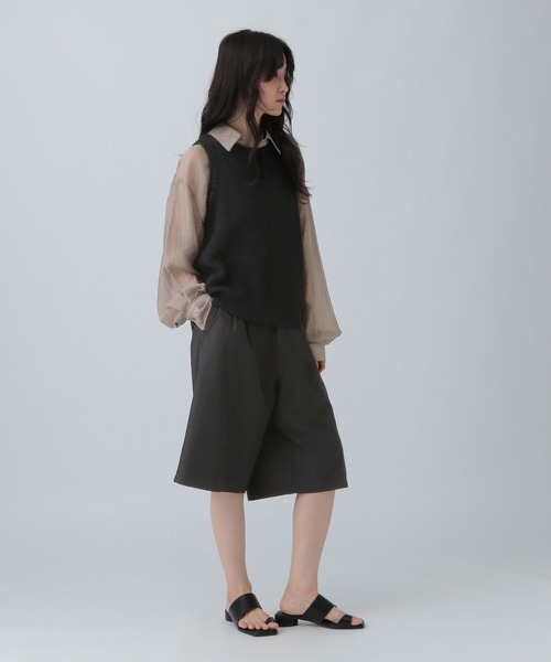 LEPSIM(レプシィム)の「シアーシャツチュニック 571461(シャツ/ブラウス・レディース・グレイッシュベージュ/ブラック/ピンク/イエロー・FREE)」の9枚目の写真