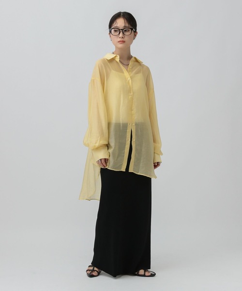 ブラウス シャツ シアーシャツチュニック　571461 レディース シアーシャツチュニック 571461（シャツ/ブラウス）｜LEPSIM