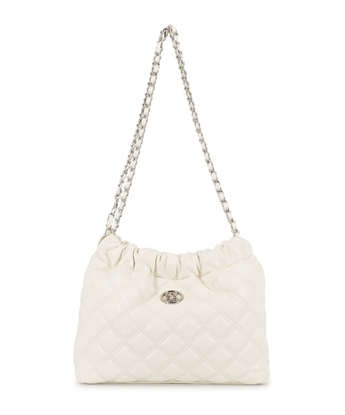 GYDA（ジェイダ）の「GYDA(ジェイダ)チェーントートバッグ GY-B356 ダブルキルティング（トートバッグ・レディース・アイボリー/ブラック/レッド・FREE）」の9枚目の写真