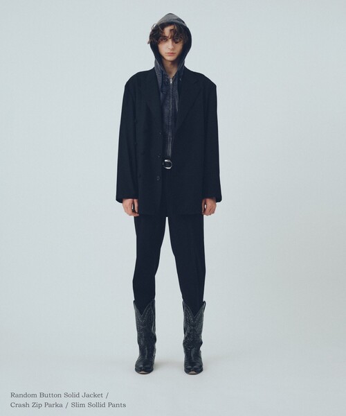 International Gallery BEAMS(インターナショナルギャラリービームス)の「ランダムボタン ソリッド ジャケット(その他アウター・メンズ・ブラック・LARGE/MEDIUM/SMALL)」の6枚目の写真