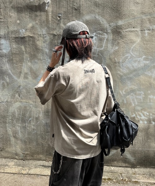 ATMARK(アットマーク)の「《2サイズ展開 / UNISEX 》オーバーサイズ スプレー加工 アソートT(Tシャツ/カットソー・メンズ・ブラック/グレー/ベージュ/ブラック系1・MEDIUM/LARGE)」の11枚目の写真