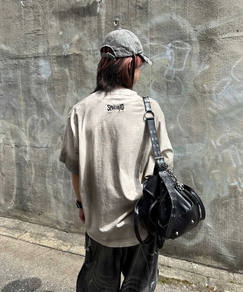 ATMARK(アットマーク)の「《2サイズ展開 / UNISEX 》オーバーサイズ スプレー加工 アソートT(Tシャツ/カットソー・メンズ・ブラック/グレー/ベージュ/ブラック系1・MEDIUM/LARGE)」の12枚目の写真