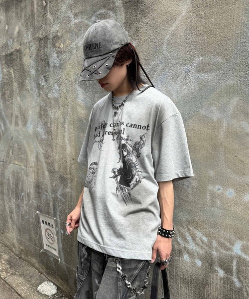 ATMARK(アットマーク)の「《2サイズ展開 / UNISEX 》オーバーサイズ スプレー加工 アソートT(Tシャツ/カットソー・メンズ・ブラック/グレー/ベージュ/ブラック系1・MEDIUM/LARGE)」の21枚目の写真