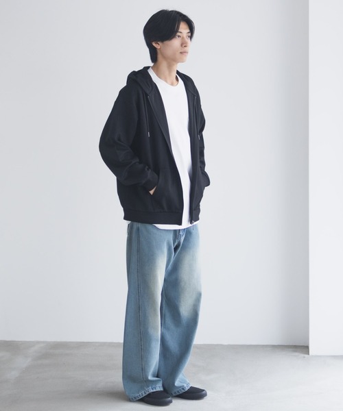 URBAN COLLECTION(アーバンコレクション)の「URBANCOLLECTION ふくれジャガード フルジップパーカー(パーカー・メンズ・ブラック/ベージュ/ダークブラウン・XL/L/M/S)」の4枚目の写真
