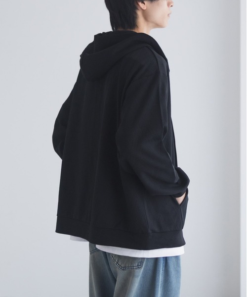 URBAN COLLECTION(アーバンコレクション)の「URBANCOLLECTION ふくれジャガード フルジップパーカー(パーカー・メンズ・ブラック/ベージュ/ダークブラウン・XL/L/M/S)」の9枚目の写真
