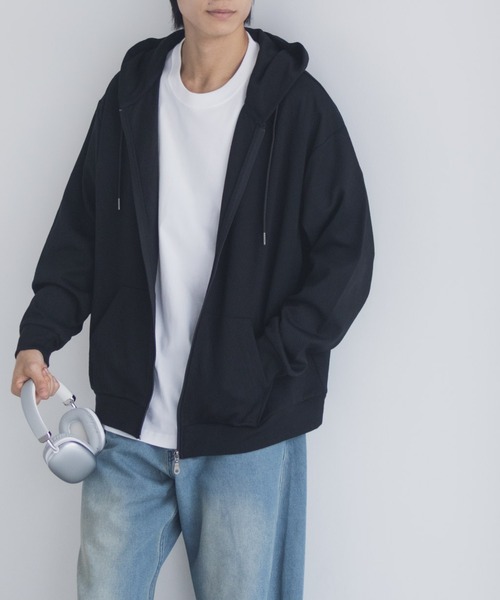 URBAN COLLECTION(アーバンコレクション)の「URBANCOLLECTION ふくれジャガード フルジップパーカー(パーカー・メンズ・ブラック/ベージュ/ダークブラウン・XL/L/M/S)」の6枚目の写真