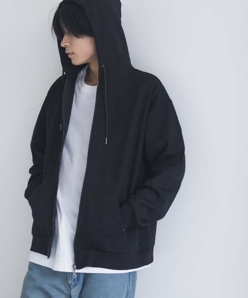URBAN COLLECTION(アーバンコレクション)の「URBANCOLLECTION ふくれジャガード フルジップパーカー(パーカー・メンズ・ブラック/ベージュ/ダークブラウン・XL/L/M/S)」の7枚目の写真