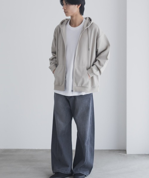 URBAN COLLECTION(アーバンコレクション)の「URBANCOLLECTION ふくれジャガード フルジップパーカー(パーカー・メンズ・ブラック/ベージュ/ダークブラウン・XL/L/M/S)」の16枚目の写真