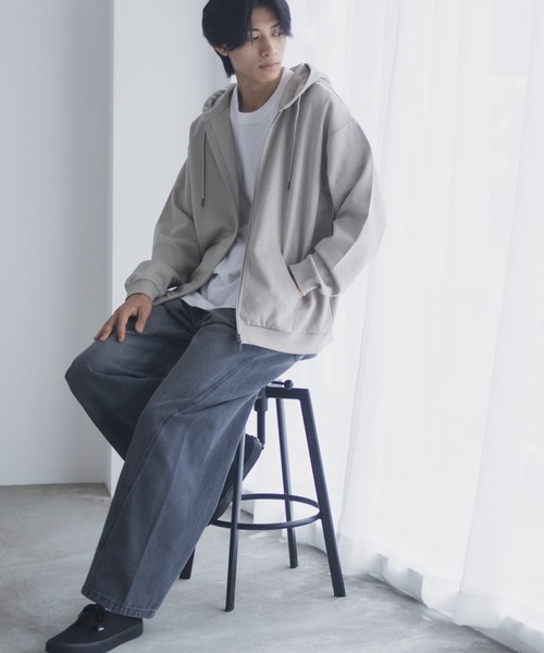 URBAN COLLECTION(アーバンコレクション)の「URBANCOLLECTION ふくれジャガード フルジップパーカー(パーカー・メンズ・ブラック/ベージュ/ダークブラウン・XL/L/M/S)」の17枚目の写真