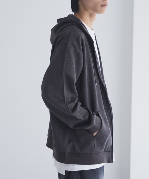 URBAN COLLECTION(アーバンコレクション)の「URBANCOLLECTION ふくれジャガード フルジップパーカー(パーカー・メンズ・ブラック/ベージュ/ダークブラウン・XL/L/M/S)」の13枚目の写真