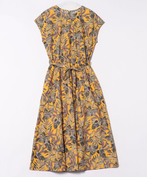 PREFERIR(プレフェリール)の「【真夏に映える】リーフ柄ロングワンピース/涼しげ/エスニック&リゾートテイスト(ワンピース・レディース・ネイビー/イエロー・MEDIUM/LARGE)」の16枚目の写真