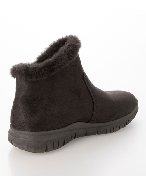 enchanted（エンチャンテッド）の「軽量サイドファスナーエコファーブーツ（ブーツ・レディース・ダークグレー/ダークブラウン/ブラック/グレイッシュベージュ・S/XS/LL/L/M）」の9枚目の写真