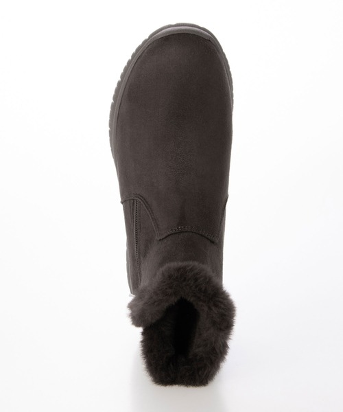 enchanted（エンチャンテッド）の「軽量サイドファスナーエコファーブーツ（ブーツ・レディース・ダークグレー/ダークブラウン/ブラック/グレイッシュベージュ・S/XS/LL/L/M）」の10枚目の写真