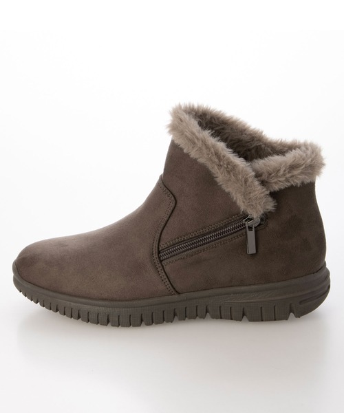 enchanted（エンチャンテッド）の「軽量サイドファスナーエコファーブーツ（ブーツ・レディース・ダークグレー/ダークブラウン/ブラック/グレイッシュベージュ・S/XS/LL/L/M）」の20枚目の写真