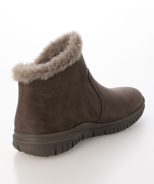 enchanted（エンチャンテッド）の「軽量サイドファスナーエコファーブーツ（ブーツ・レディース・ダークグレー/ダークブラウン/ブラック/グレイッシュベージュ・S/XS/LL/L/M）」の21枚目の写真